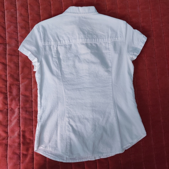 H&M Knitted Pattern Speckles Short Sleeve Sweater & White Collared Shirt Bundle - Picture 7 of 10